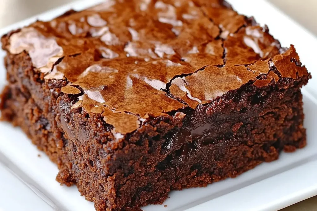 Delicious brownie mix brownies cooling on a wire rack