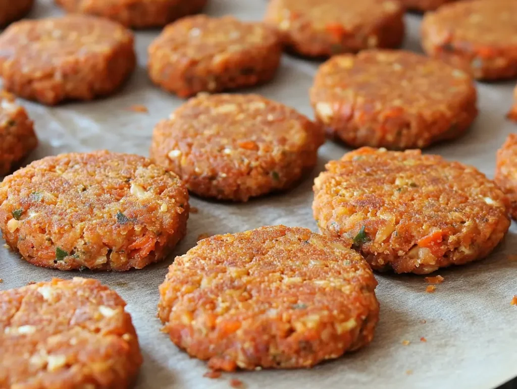 Old fashioned salmon patties recipe on a plate.