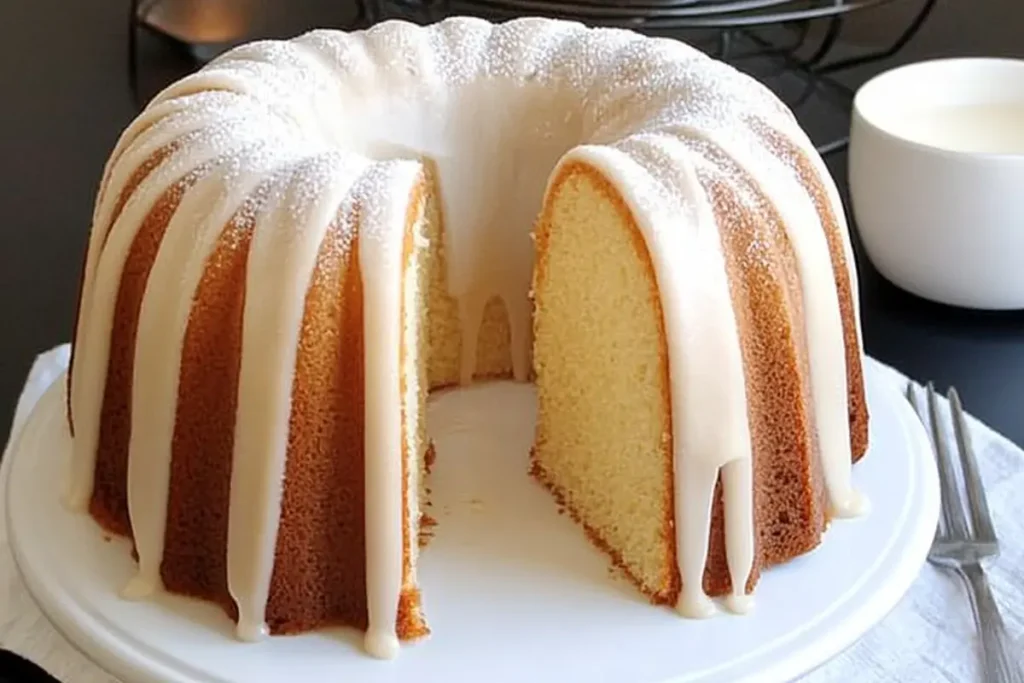 Slices of cream cheese pound cake