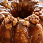 Freshly baked monkey bread on a plate.