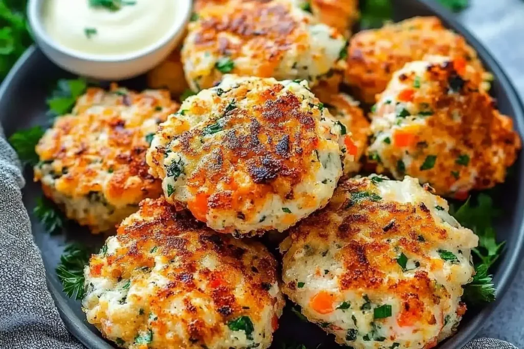 Delicious Maryland crab cake on a plate.