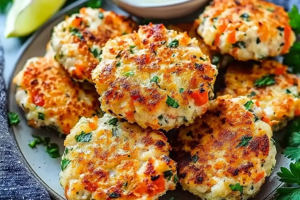 Delicious Maryland crab cake on a plate.