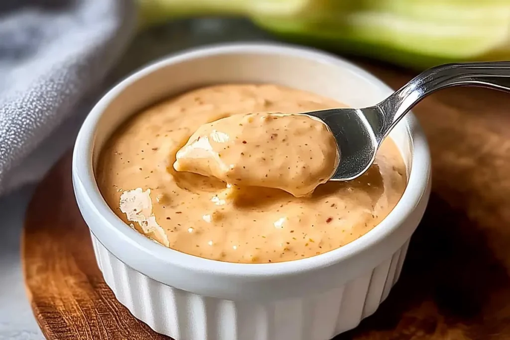 Close-up of homemade Big Mac sauce in a bowl.