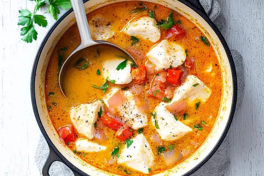 A delicious bowl of fish stew recipes.