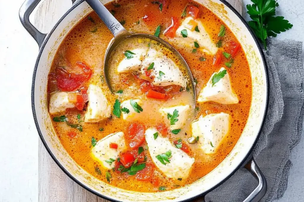 A delicious bowl of fish stew recipes.