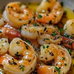 Simple garlic shrimp dish served on a plate