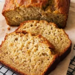 Slices of healthy banana bread on a plate.