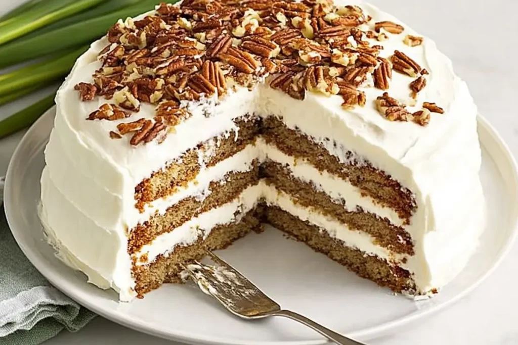 Delicious homemade hummingbird cake.