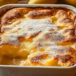 Delicious peach cobbler served warm