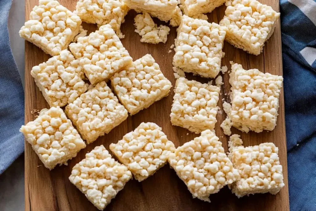 Children baking Marshmallow Rice Krispie Treats in a kitchen.